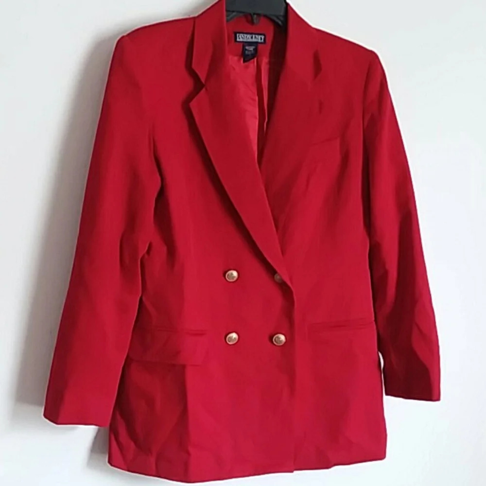 Red Women's Blazer Ladies Dress Suit Jacket Size 6